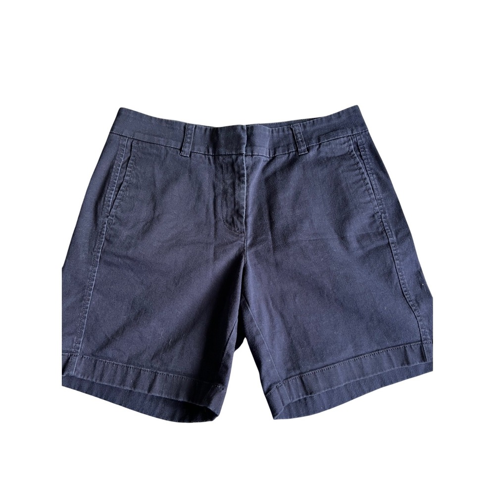 J.Crew‎ 90's Chino Shorts Navy Blue Stretch Cotton H5809 Size 2